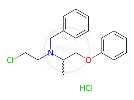 Chemical structure of Phenoxybenzamine Hydrochloride