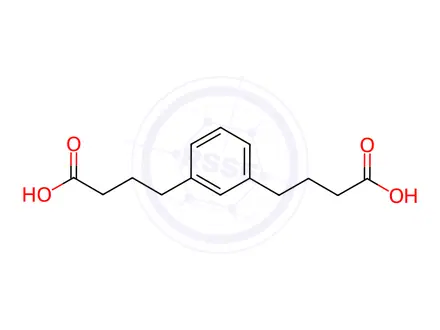 Chemical structure of 4,4'-(1,3-phenylene)dibutyric Acid