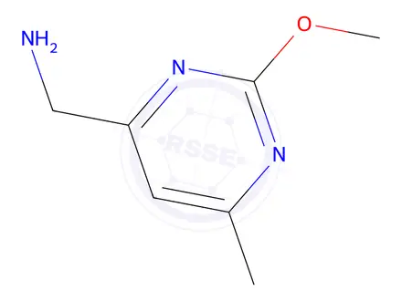 Chemical structure of 4-Pyrimidinemethanamine, 2-methoxy-6-methyl-