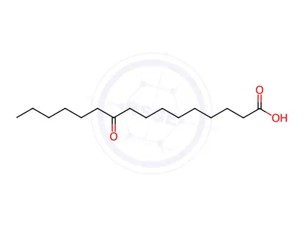 Chemical structure of 10-Oxohexadecanoic Acid