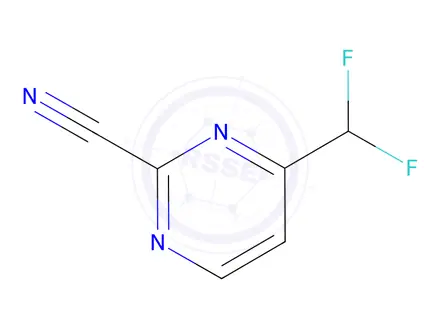 Chemical structure of 4-(DIFLUOROMETHYL)PYRIMIDINE-2-CARBONITRILE