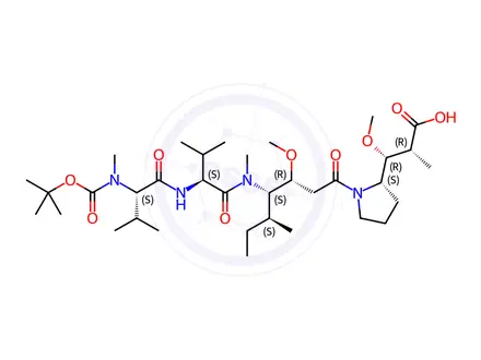 Chemical structure of Boc-NMeVal-Val-Dil-Dap