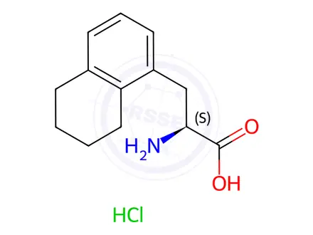 Chemical structure of (S)-2-Amino-3-(5,6,7,8-tetrahydronaphthalen-1-yl)propanoic acid hydrochloride