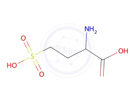 Chemical structure of Butyric acid, 2-amino-4-sulfo-