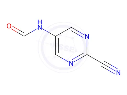 Chemical structure of N-(2-Cyanopyrimidin-5-yl)formamide