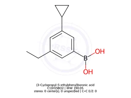 Chemical structure of (3-Cyclopropyl-5-ethylphenyl)boronic acid