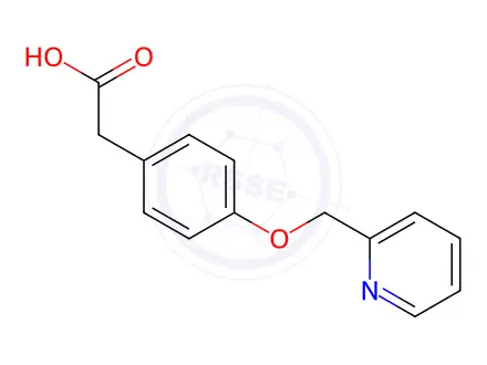 Chemical structure of 2-[4-(Pyridin-2-ylmethoxy)phenyl]acetic acid