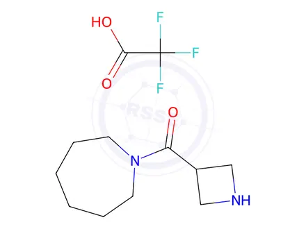 Chemical structure of 1-(Azetidin-3-ylcarbonyl)azepane trifluoroacetate