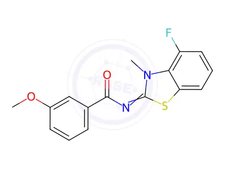 Chemical structure of N-(4-Fluoro-3-methylbenzo[d]thiazol-2(3H)-ylidene)-3-methoxybenzamide