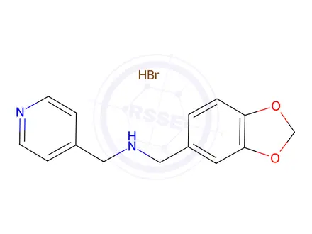 Chemical structure of Benzo[1,3]dioxol-5-ylmethyl-pyridin-4-ylmethyl-amine Hydrobromide