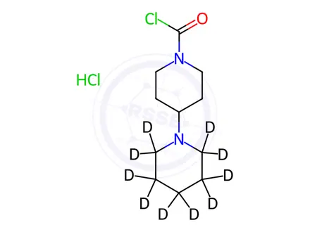 Chemical structure of [1,4-Bipiperidine]-1-carbonyl-d10 Chloride Hydrochloride