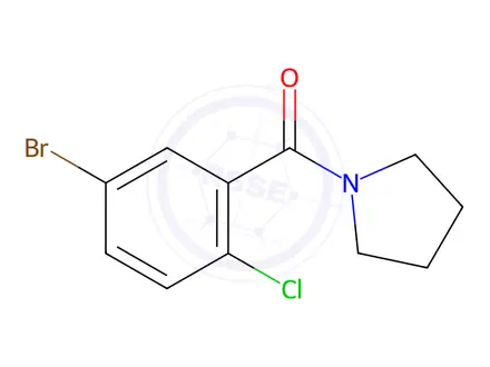 Chemical structure of (5-Bromo-2-chlorophenyl)(pyrrolidin-1-yl)methanone
