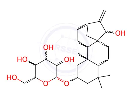 Chemical structure of (15S)-2β-(β-D-Glucopyranosyloxy)-15-hydroxykaur-16-ene