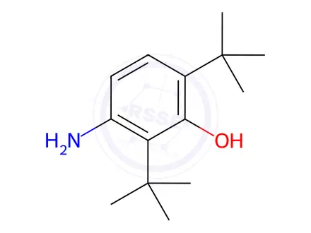 Chemical structure of 3-Amino-2,6-bis(tert-butyl)phenol