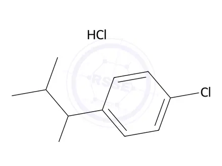Chemical structure of 1-(4-Chlorophenyl)-2-methylpropan-1-amine hydrochloride