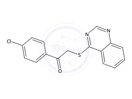Chemical structure of 1-(4-Chlorophenyl)-2-(quinazolin-4-ylthio)ethanone