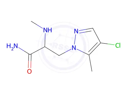 Chemical structure of 3-(4-Chloro-5-methyl-1h-pyrazol-1-yl)-2-(methylamino)propanamide