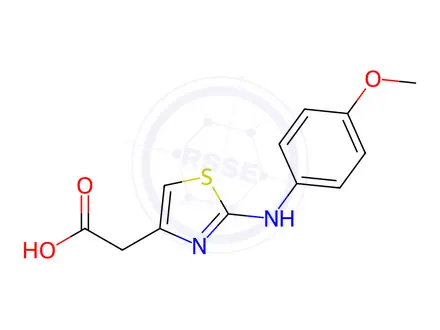 Chemical structure of [2-(4-Methoxy-phenylamino)-thiazol-4-yl]-acetic acid