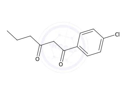 Chemical structure of 1-(4-Chlorophenyl)hexane-1,3-dione