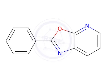 Chemical structure of Oxazolo[5,4-b]pyridine, 2-phenyl-