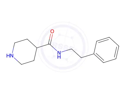 Chemical structure of N-(2-Phenylethyl)-4-piperidinecarboxamide hydrochloride