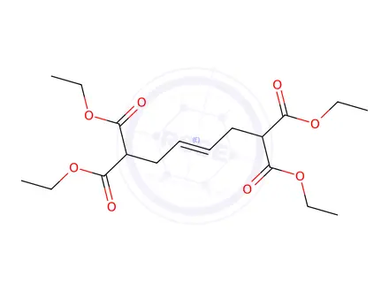 Chemical structure of (E)-tetraethyl hex-3-ene-1,1,6,6-tetracarboxylate