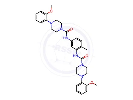Chemical structure of 2,4-TDI-bis-1,2MP