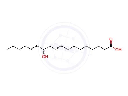 Chemical structure of 9,13-Octadecadienoic acid, 12-hydroxy-, (E,Z)-