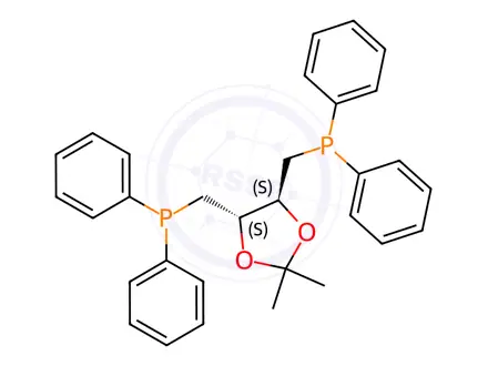 Chemical structure of (2S,3S)-(+)-1,4-Bis(diphenylphosphino)-2,3-O-isopropylidene-2,3-butanediol