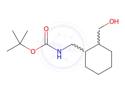 Chemical structure of tert-Butyl ((2-(hydroxymethyl)cyclohexyl)methyl)carbamate