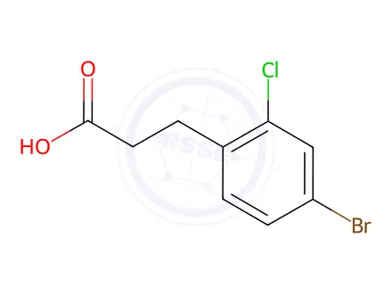 Chemical structure of 3-(4-Bromo-2-chloro-phenyl)-propionic acid