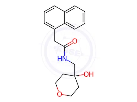 Chemical structure of N-((4-Hydroxytetrahydro-2H-pyran-4-yl)methyl)-2-(naphthalen-1-yl)acetamide