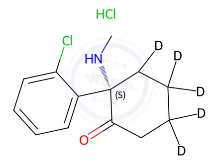 Chemical structure of (S)-Ketamine-d6 Hydrochloride