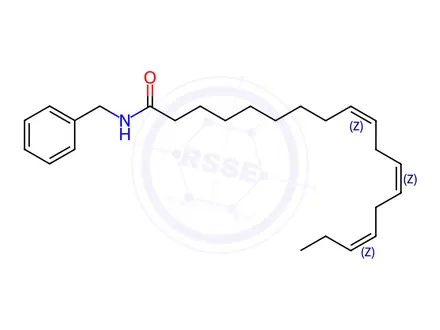 Chemical structure of N-Benzyl-(9Z,12Z,15Z)-octadecatrienamide