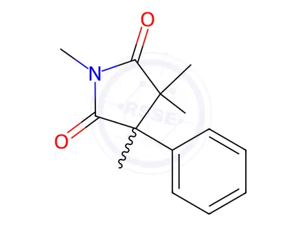 Chemical structure of Methsuximide 1,3,3,4-Tetra Methyl Isomer