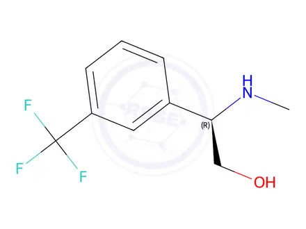 Chemical structure of (R)-2-(methylamino)-2-(3-(trifluoromethyl)phenyl)ethan-1-ol