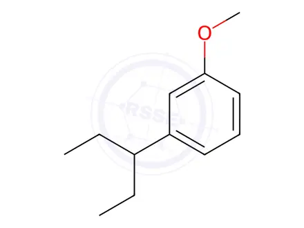 Chemical structure of 1-Methoxy-3-(penta-3-yl)benzene