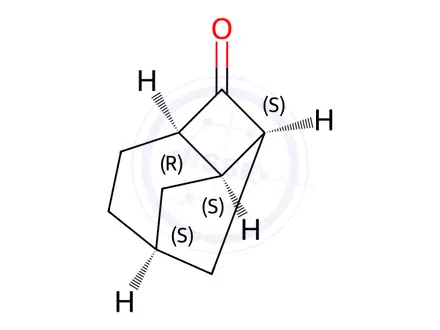 Chemical structure of (1S,3R,6S,8S)-tricyclo[4.2.1.03,8]nonan-2-one