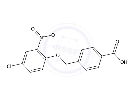 Chemical structure of 4-((4-Chloro-2-nitrophenoxy)methyl)benzoic acid