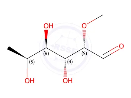 Chemical structure of L-Galactose, 6-deoxy-2-O-methyl-