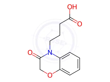 Chemical structure of 4-(3-Oxo-2,3-dihydro-4H-benzo[b][1,4]oxazin-4-yl)butanoic acid