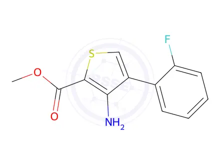 Chemical structure of methyl 3-amino-4-(2-fluorophenyl)thiophene-2-carboxylate