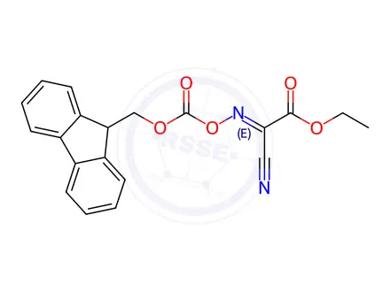Chemical structure of Ethyl 2-(((((9H-fluoren-9-yl)methoxy)carbonyl)oxy)imino)-2-cyanoacetate