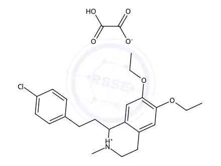 Chemical structure of 1-(4-Chlorophenethyl)-6,7-diethoxy-2-methyl-1,2,3,4-tetrahydroisoquinoline oxalate