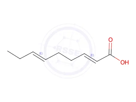 Chemical structure of (2E,6Z)-2,6-Nonadienoic acid