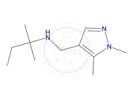 Chemical structure of n-((1,5-Dimethyl-1h-pyrazol-4-yl)methyl)-2-methylbutan-2-amine