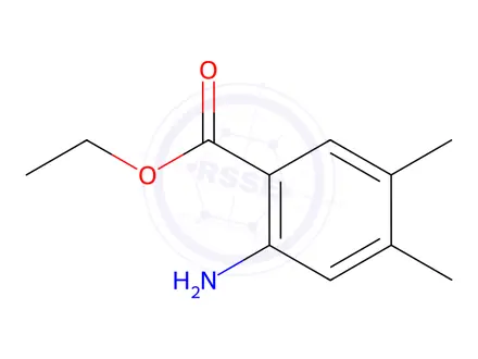 Chemical structure of ethyl 2-amino-4,5-dimethylbenzoate