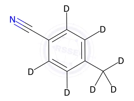 Chemical structure of p-Tolunitrile-d7