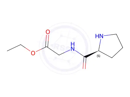 Chemical structure of Ethyl (s)-prolylglycinate