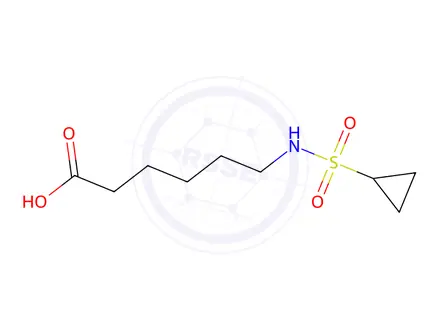 Chemical structure of 6-(Cyclopropanesulfonamido)hexanoic acid